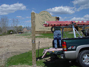 Having a new sign installed